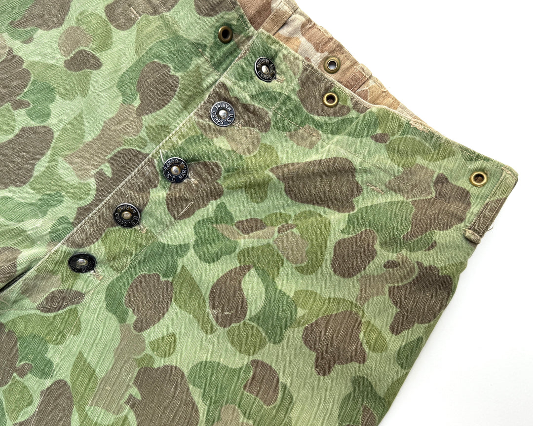 WW2 USMC P-1944 Camouflage Trousers With Stencils.