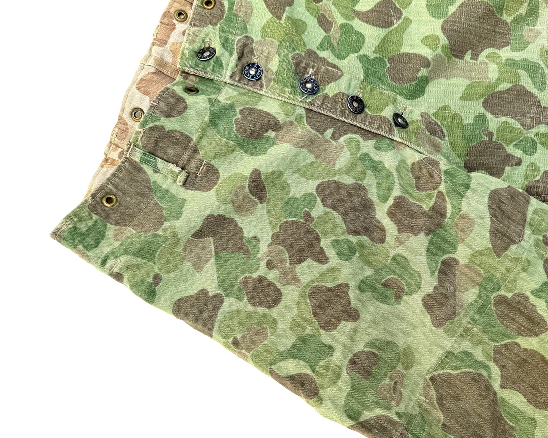 WW2 USMC P-1944 Camouflage Trousers With Stencils.