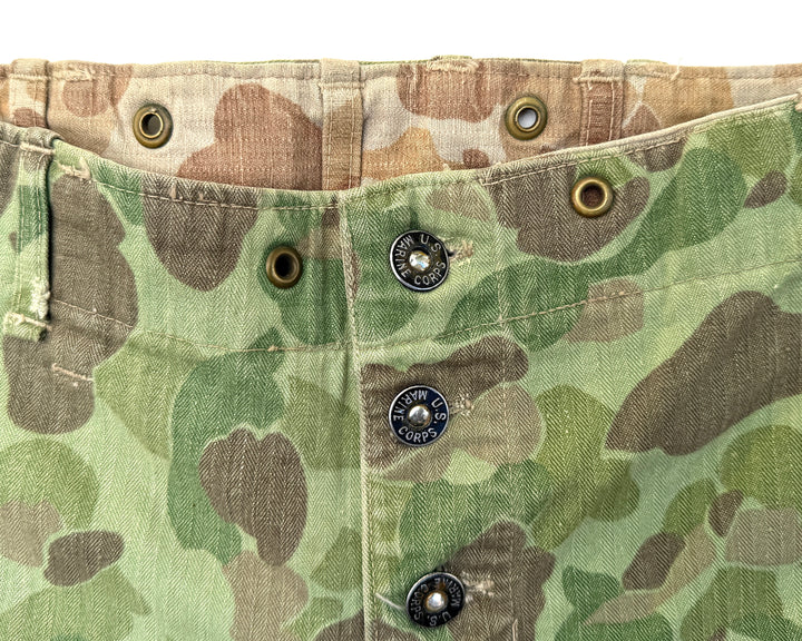 WW2 USMC P-1944 Camouflage Trousers With Stencils.