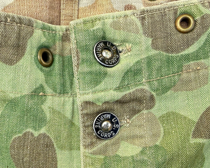 WW2 USMC P-1944 Camouflage Trousers With Stencils.