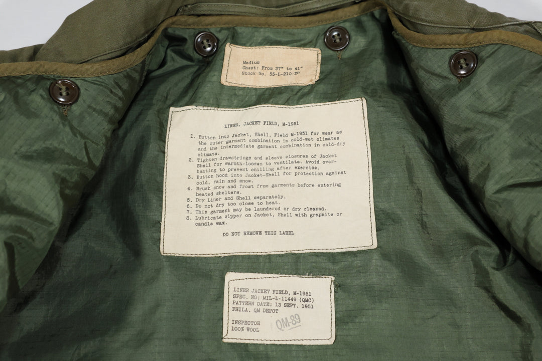 Korean War U.S Army M-1951 Field Jacket With Liner.