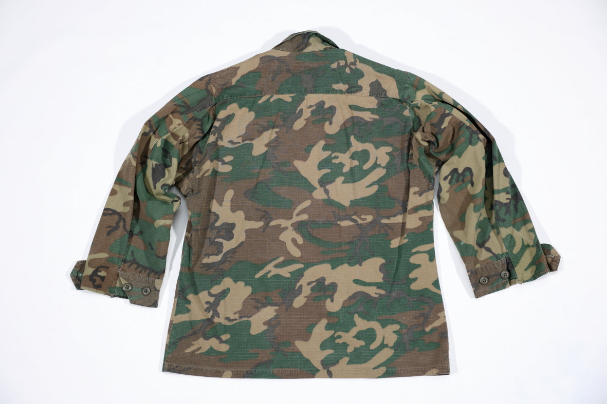 Vintage 60s Vietnam War Era ERDL Camo Tropical Jacket Poplin
