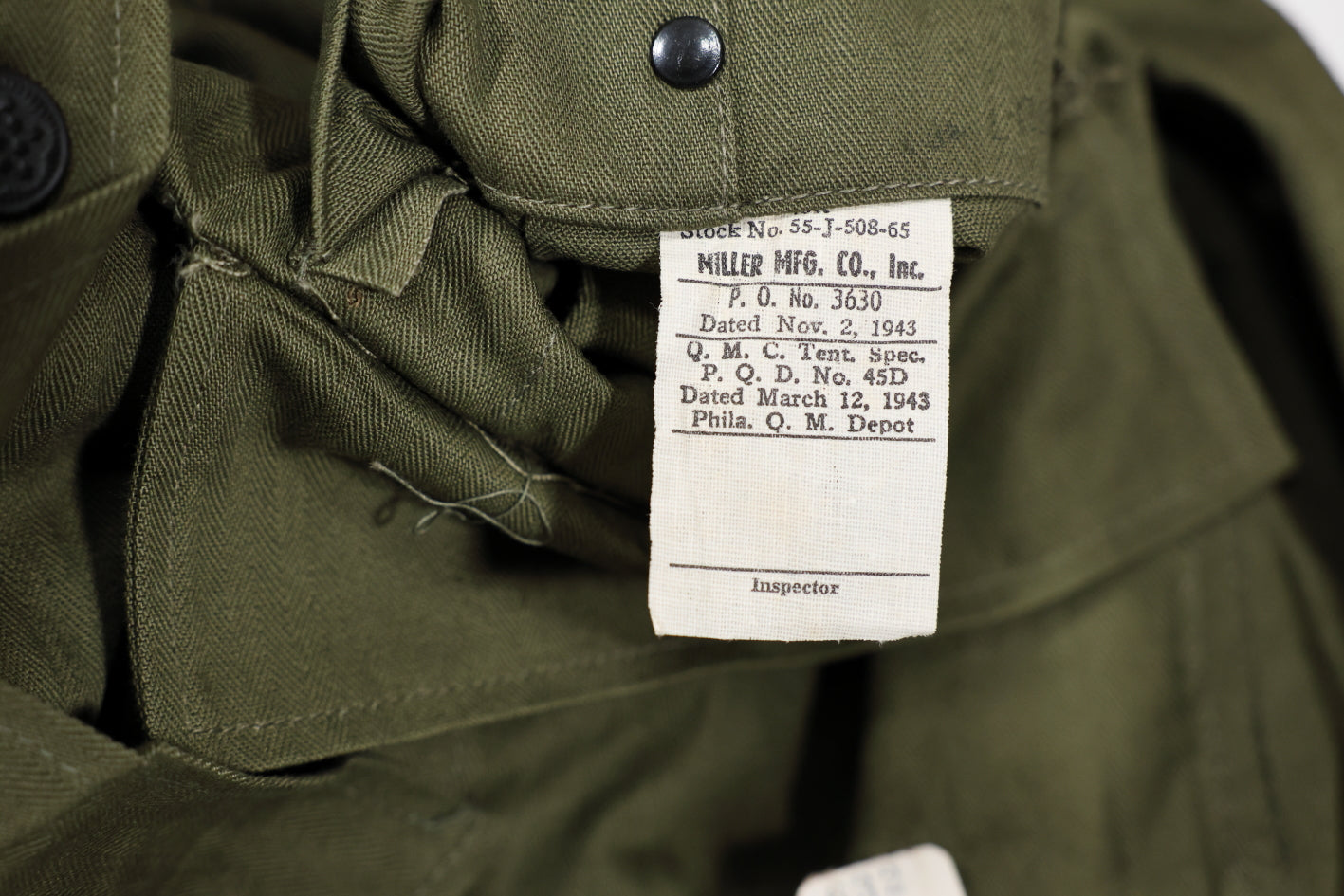 ジャケット・アウター US ARMY M-41 HBT JACKET 36R US HBT jacket size 36R – fjm44