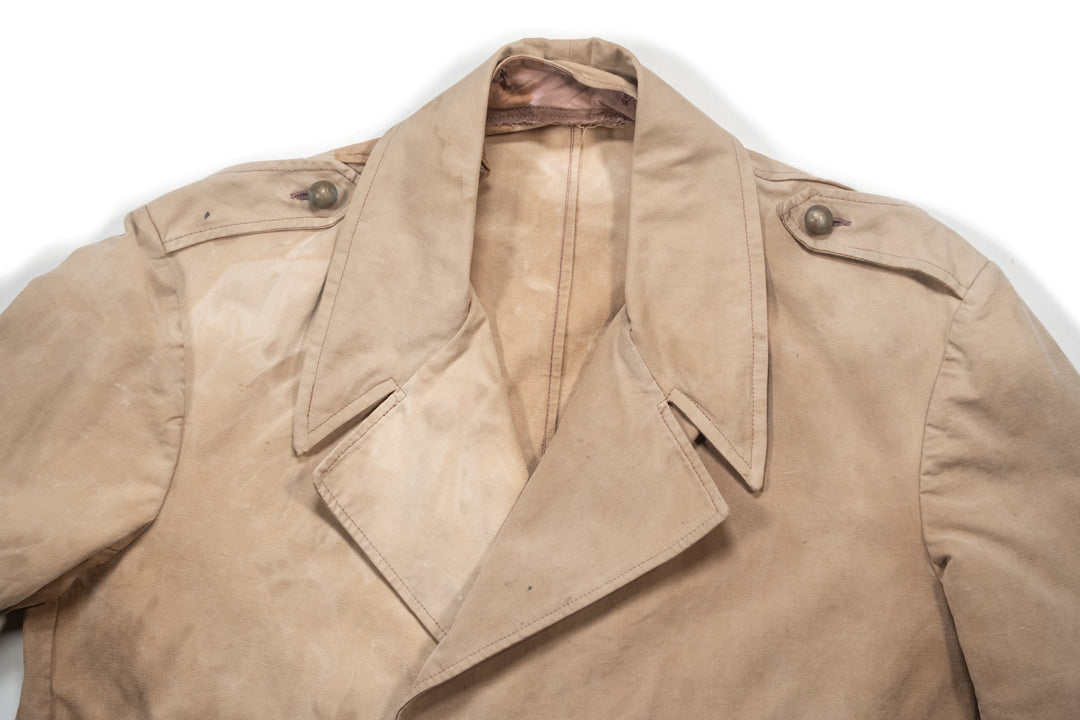 1940's / WW2 French Army Double Breasted Paletot Linen.
