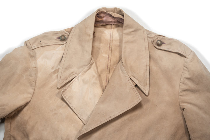 1940's / WW2 French Army Double Breasted Paletot Linen.
