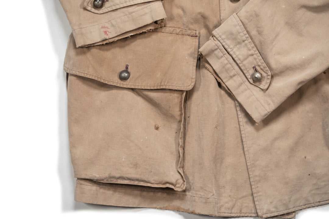 1940's / WW2 French Army Double Breasted Paletot Linen.