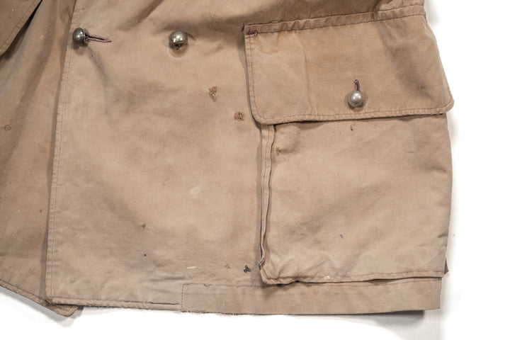 1940's / WW2 French Army Double Breasted Paletot Linen.