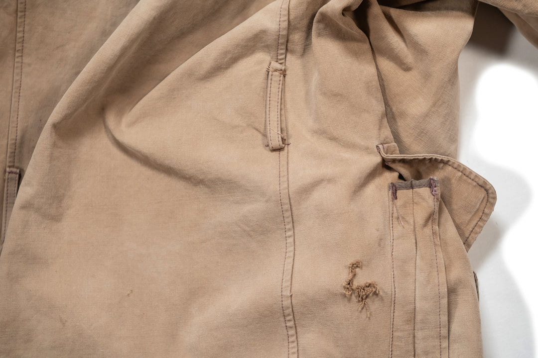 1940's / WW2 French Army Double Breasted Paletot Linen.