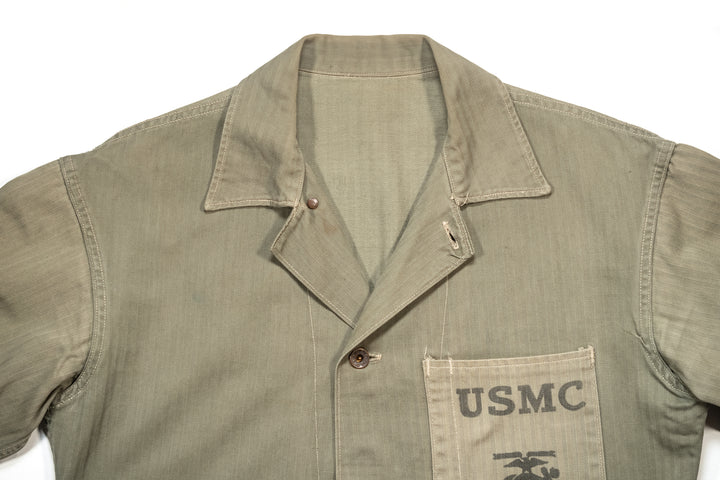 WW2 USMC P-1941 HBT Jacket Named.