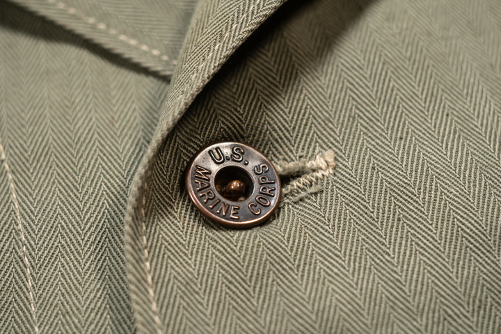 WW2 USMC P-1941 HBT Jacket Named.