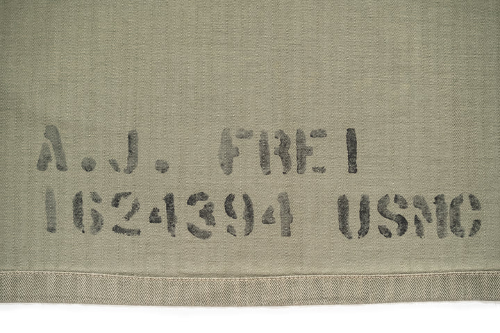 WW2 USMC P-1941 HBT Jacket Named.
