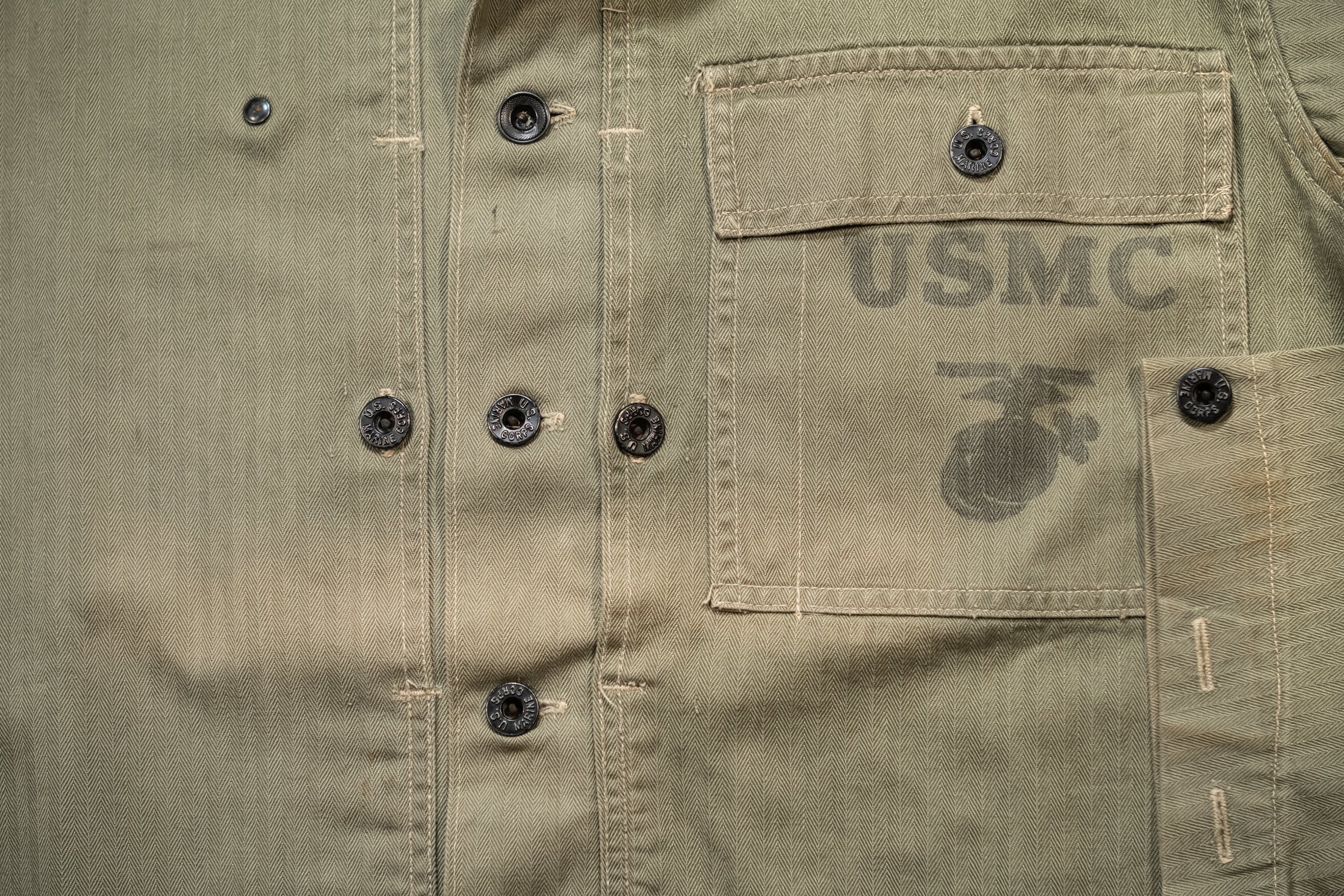 WW2 USMC P-1944 HBT Jacket. – Le Zouave Shop