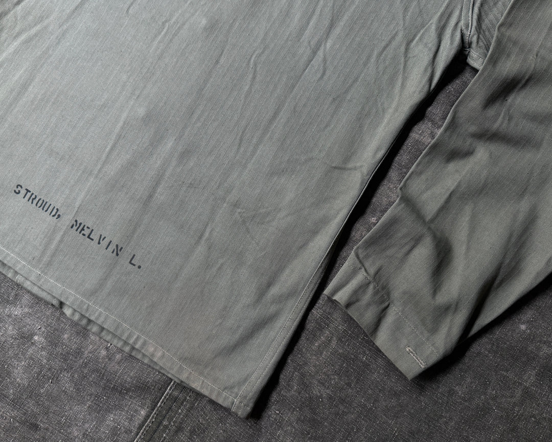 WW2 USMC P-1941 HBT Jacket Named STROUD, MELVIN L.