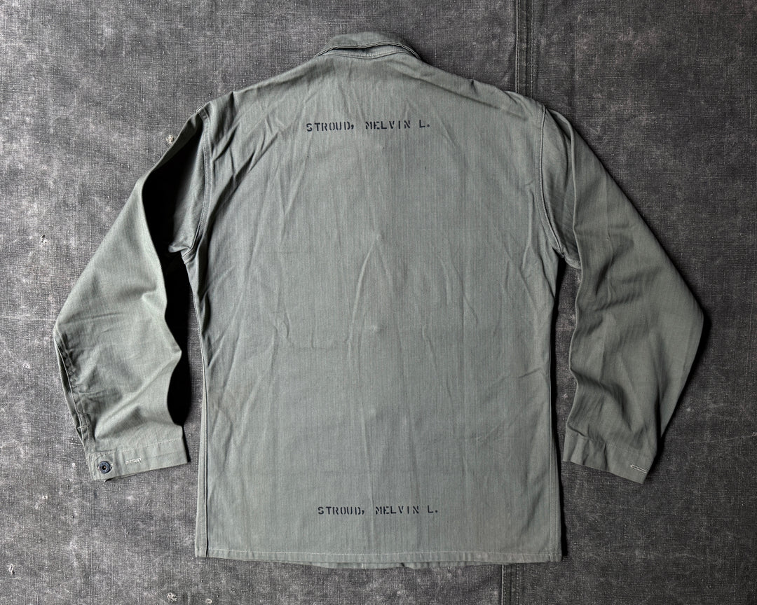 WW2 USMC P-1941 HBT Jacket Named STROUD, MELVIN L.