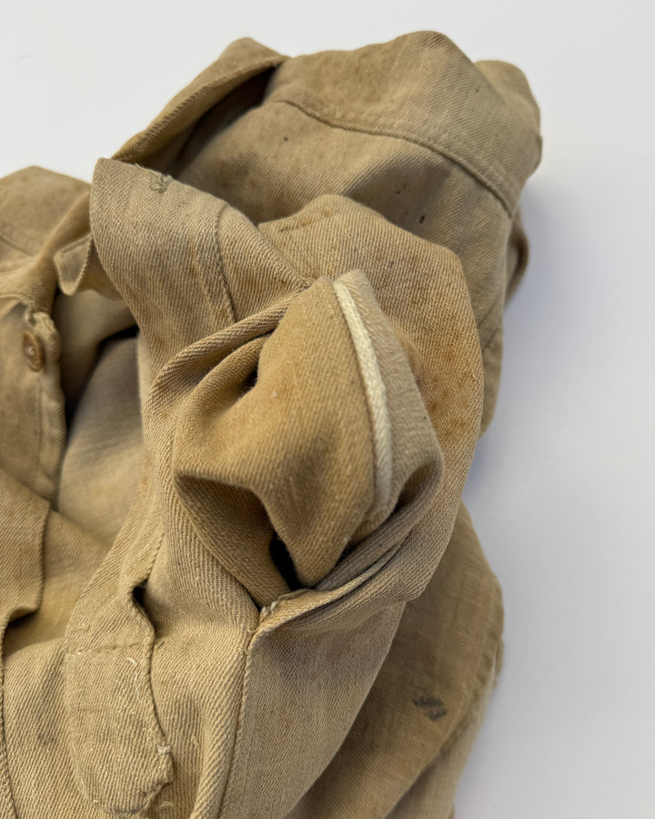 WW1  / 1918 U.S Army Beige Denim Pullover Shirt.