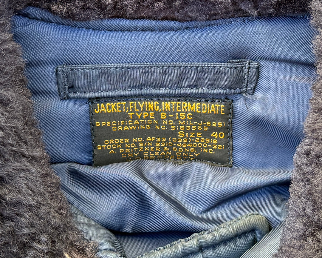 1950's USAF B-15 C Flight Jacket Koren War.