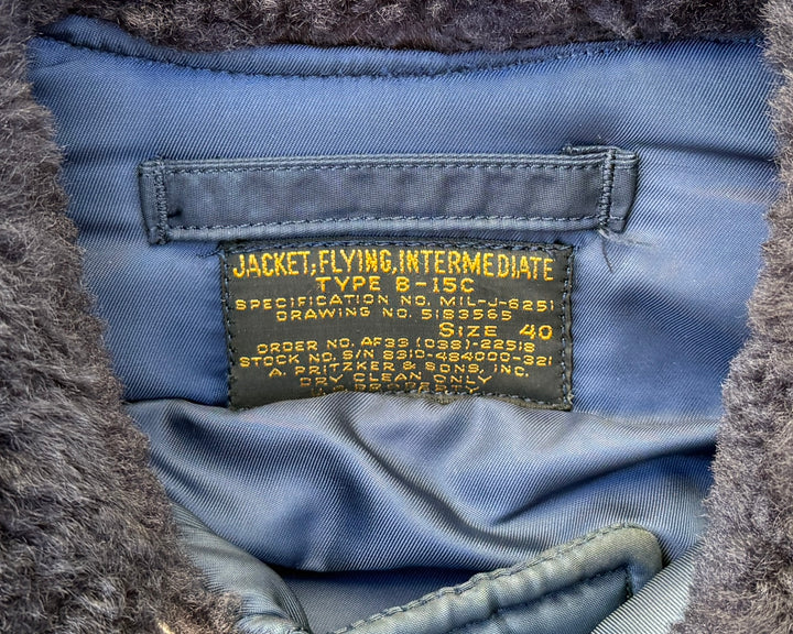 1950's USAF B-15 C Flight Jacket Koren War.